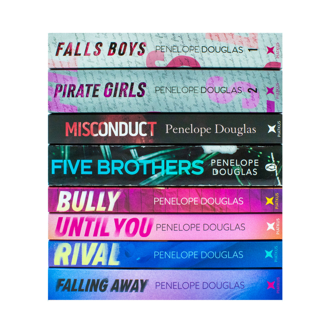 Penelope Douglas Collection 8 Books Set (Until You, Falling Away, Rival, Bully, Five Brothers, Misconduct, Pirate Girls and Falls Boys)