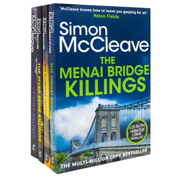 DI Ruth Hunter Series 8-11 Collection 4 Books Set By Simon McCleave (The Menai Bridge Killings, The Conway Harbour Killings, The River Seine Killings and The Lake Vyrnwy Killings) | Paperback