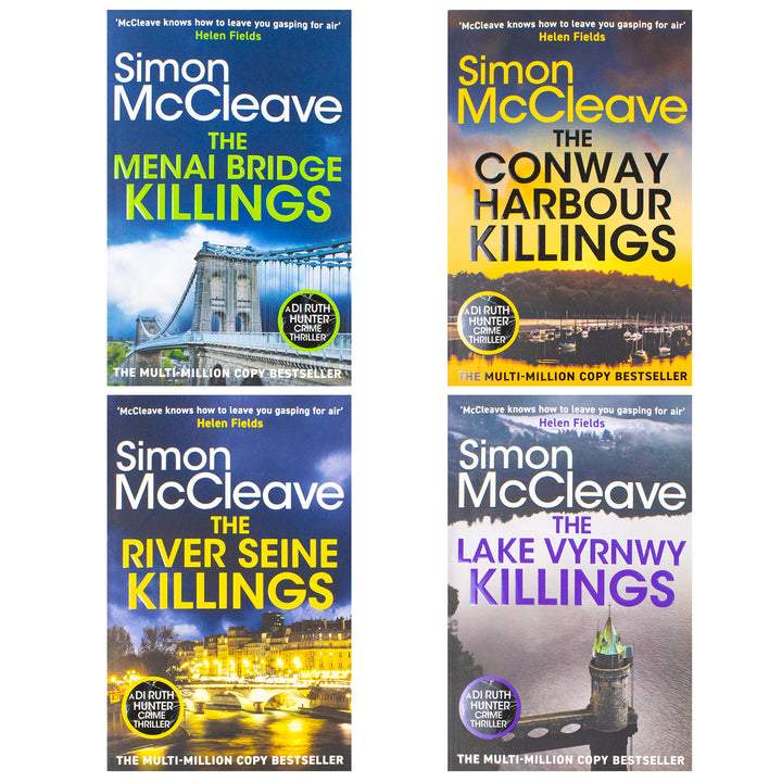 DI Ruth Hunter Series 8-11 Collection 4 Books Set By Simon McCleave (The Menai Bridge Killings, The Conway Harbour Killings, The River Seine Killings and The Lake Vyrnwy Killings) | Paperback