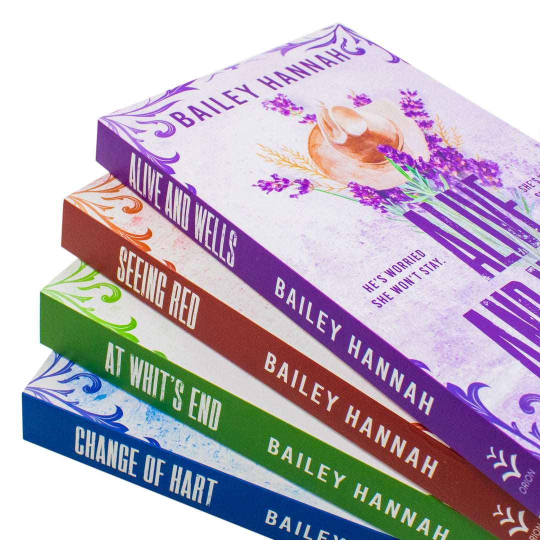 Wells Ranch Series 1-4 Books Collection Set By Bailey Hannah (Alive and Wells, Seeing Red, Change of Hart and At Whit's End) | Paperback
