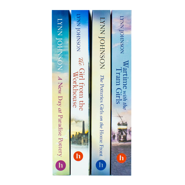 The Potteries Girls Collection 4 Books Set By Lynn Johnson (The Girl from the Workhouse, Wartime with the Tram Girls, The Potteries Girls on the Home Front & A New Day at Paradise Pottery)