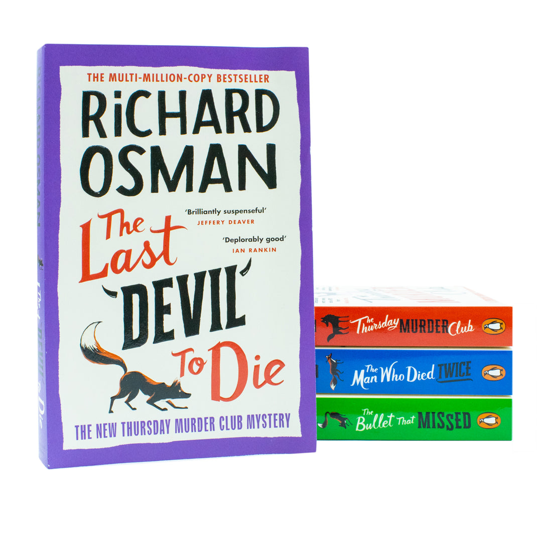 Richard Osman 4 Book Set – The Thursday Murder Club, The Man Who Died Twice & More | Mystery, Crime Thrillers, UK Author, Collection