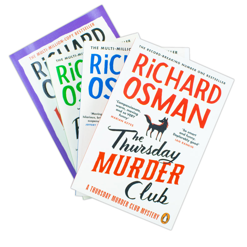 Richard Osman 4 Book Set – The Thursday Murder Club, The Man Who Died Twice & More | Mystery, Crime Thrillers, UK Author, Paperback Collection