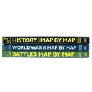 Map by Map Series 3 Books Collection Set By Peter Snow (Battles Map By Map, History of the World Map By Map, World War II Map By Map