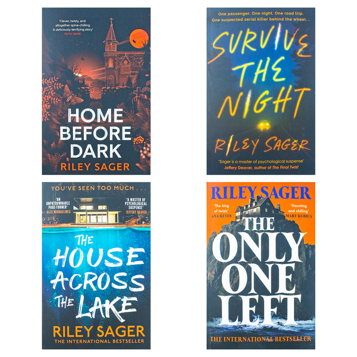 Riley Sager Thriller Collection – 4 Book Set (Home Before Dark, Survive The Night & More) | Mystery, Suspense, Fiction, Bestseller, Novels