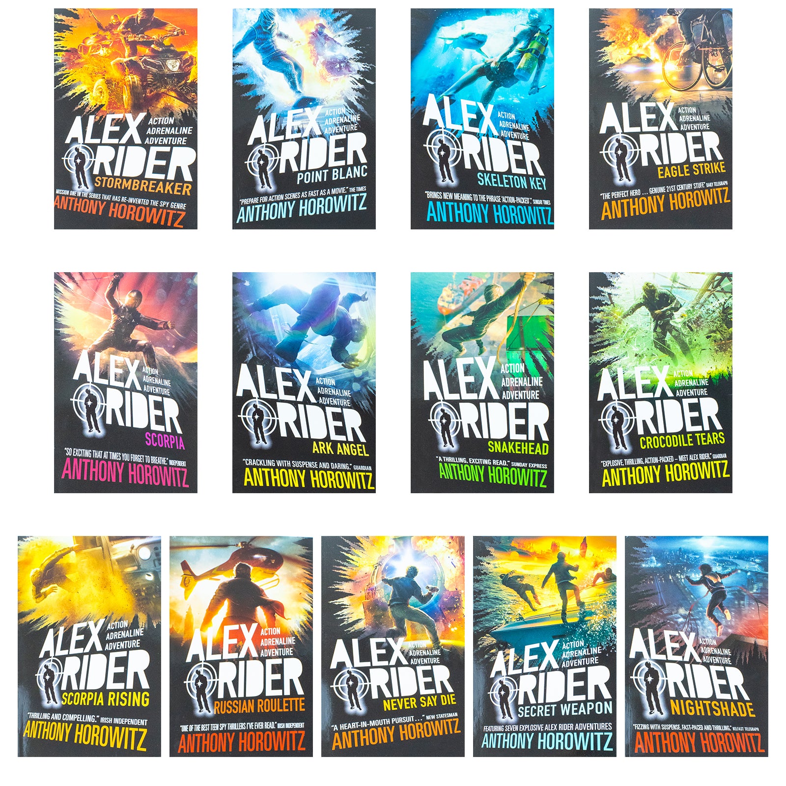Alex Rider Xo Alex Rider Series 13 Books Collection by Anthony Horowitz – Lowplex Books
