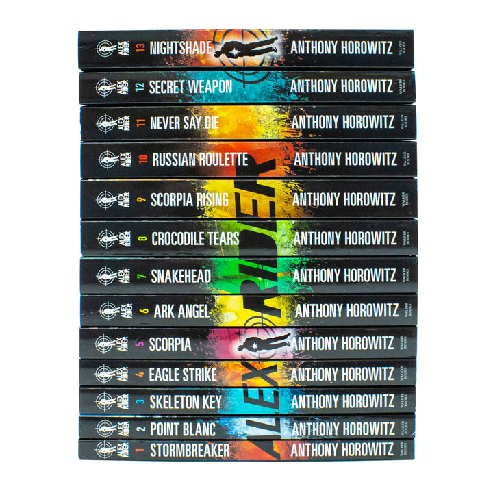 Alex Rider Series 13 Books Collection Set by Anthony Horowitz | Adventure, Thriller, Young Adult Fiction- Stormbreaker, Point Blanc,Skeleton Key& more
