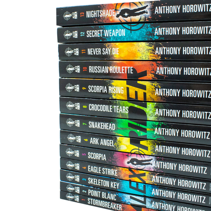 Alex Rider Series 13 Books Collection Set by Anthony Horowitz | Adventure, Thriller, Young Adult Fiction- Stormbreaker, Point Blanc,Skeleton Key& more