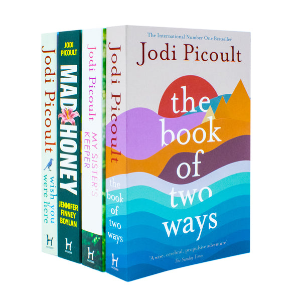 Jodi Picoult Collection 4 Books Set (The Book of Two Ways, Wish You Were Here, Mad Honey & My Sister's Keeper)