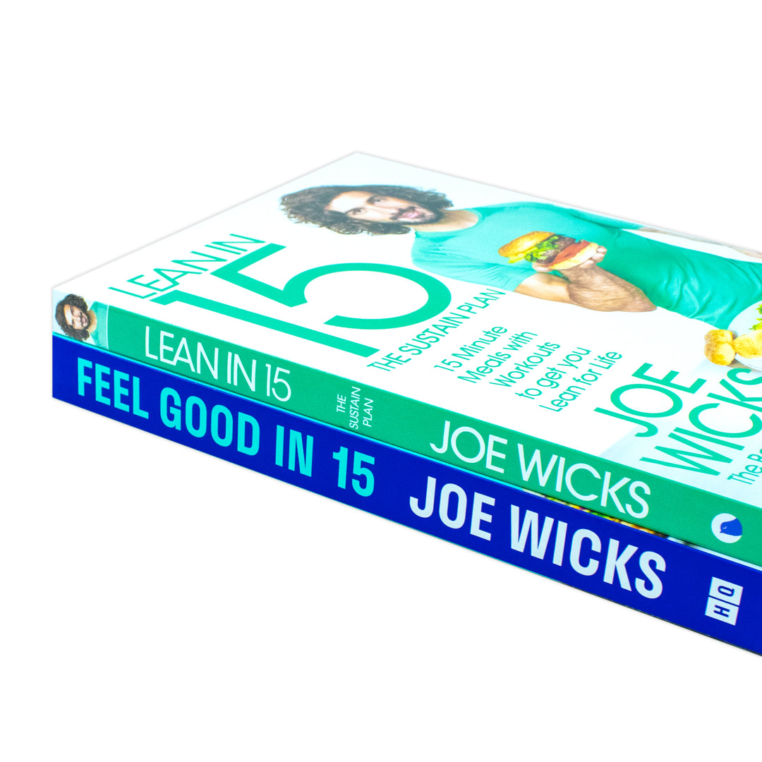 Lean in 15 The Sustain Plan and [Hardcover] Feel Good In 15 By Joe Wicks 2 Books Collection Set