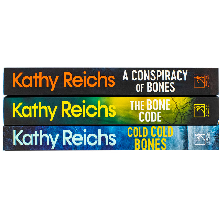 Temperance Brennan Series 19-21 Book Collection by Kathy Reichs | Mystery Thriller Novels: Cold Bones, Conspiracy of Bones, Bone Code | Crime, Fiction