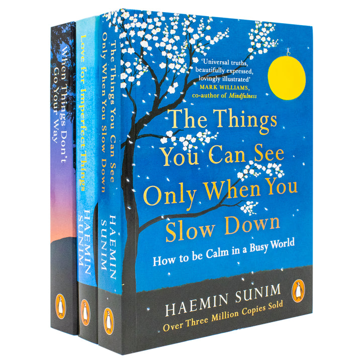Haemin Sunim Collection 3 Books Set (The Things You Can See Only When You Slow Down, When Things Don't Go Your Way, Love for Imperfect Things) | Paperback