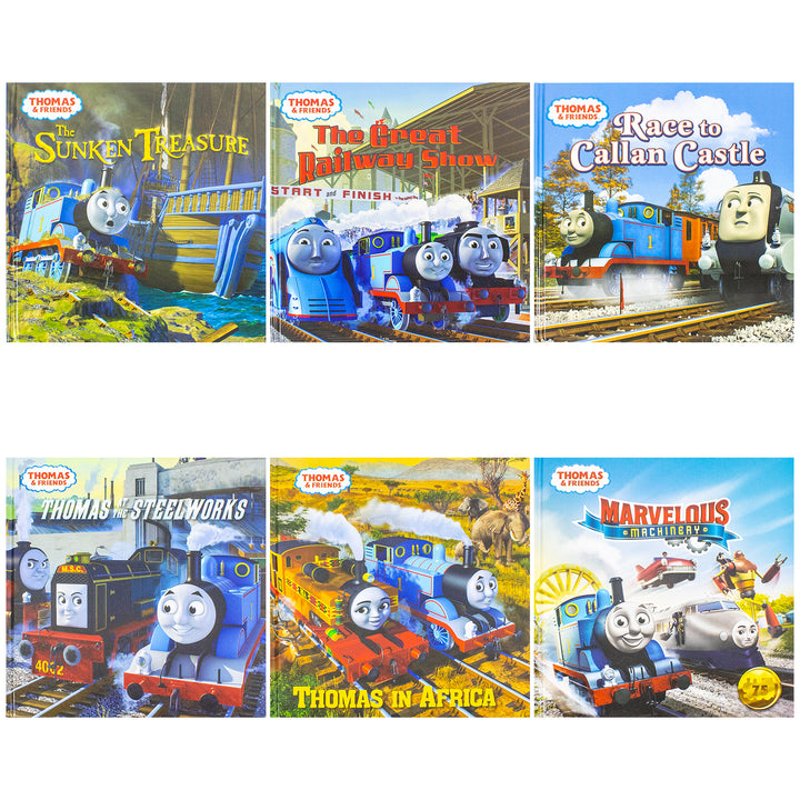 Thomas and Friends Friendship Collection 12 Stories in 6 Books Set and Poster Inside (Marvelous Machinery, The Royal Engine, The Great Railway Show, Off to the Races, Thomas at the Steelworks and More)