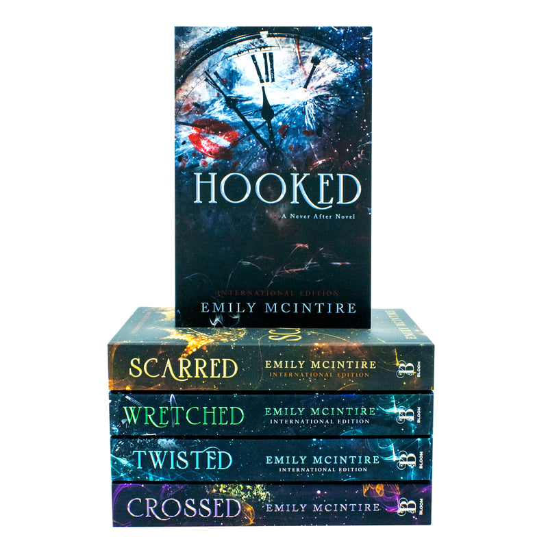 Never After Series Books 1 -5 Collection Set by Emily McIntire (Hooked, Scarred, Wretched, Twisted & Crossed)