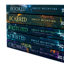 Never After Series Books 1 -5 Collection Set by Emily McIntire (Hooked, Scarred, Wretched, Twisted & Crossed)