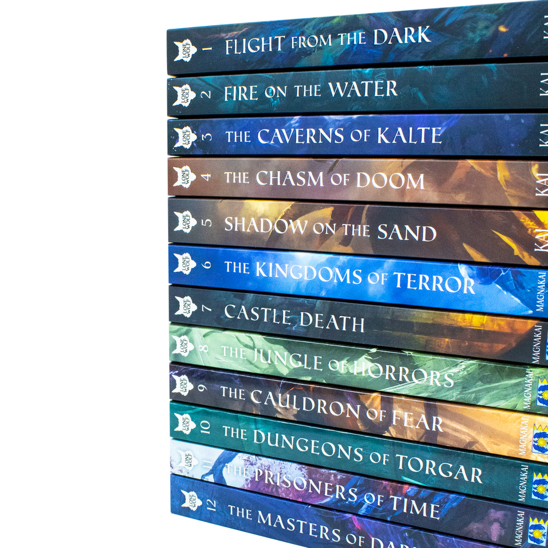 Lone Wolf Series Books 1-12 Collection Set by Joe Dever | Epic Fantasy Adventure Book Set: Flight from the Dark,Fire on the Water, Castle Death & More