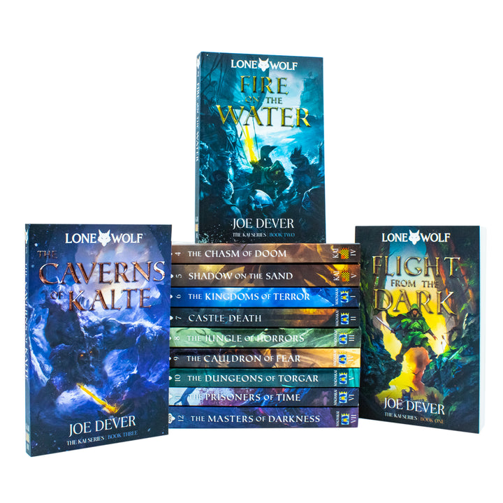 Lone Wolf Series Books 1-12 Collection Set by Joe Dever | Epic Fantasy Adventure Book Set: Flight from the Dark,Fire on the Water, Castle Death & More