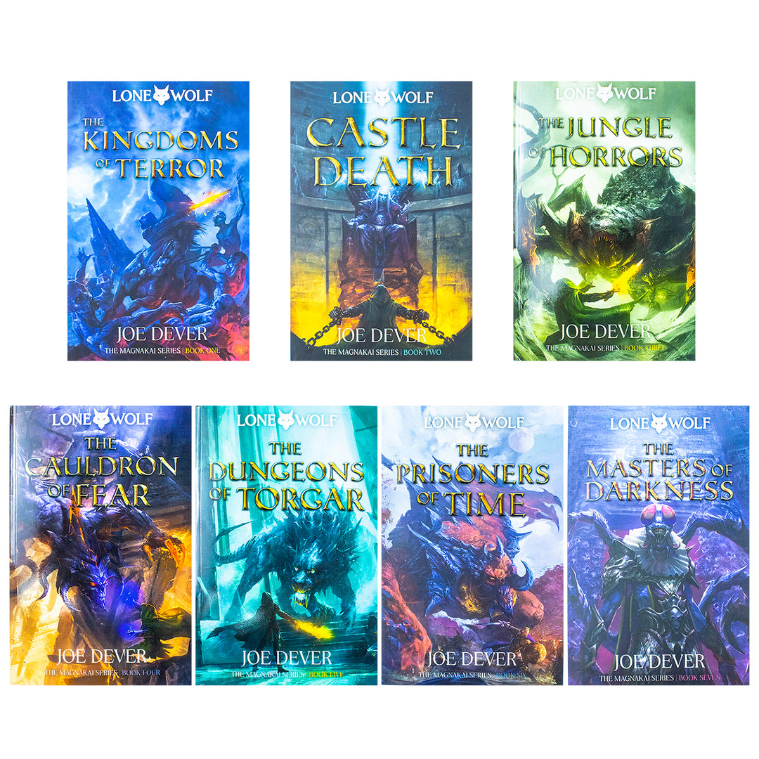 Lone Wolf Series Books 6-12 Collection by Joe Dever | Fantasy Adventure Book Set: Kingdoms of Terror, Castle Death, Jungle of Horrors & More