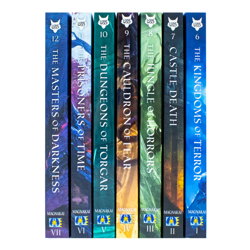 Lone Wolf Series Books 6 - 12 Collection Set by Joe Dever (The Kingdoms of Terror, Castle Death, The Jungle of Horrors, Cauldron of Fear, Dungeons of Torgar, Prisoners of Time & Masters of Darkness)