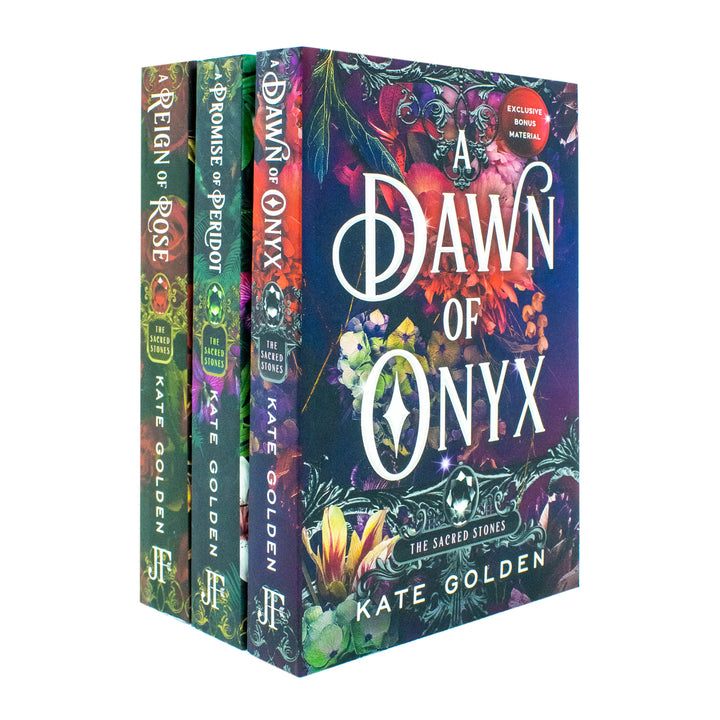 Sacred Stones Series 3 Books Collection Set By Kate Golden (A Dawn of Onyx, A Promise of Peridot and A Reign of Rose)