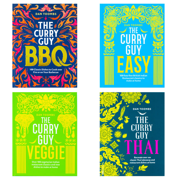The Curry Guy Collection 4 Books Set By Dan Toombs (Curry Guy Thai, The Curry Guy Easy, Curry Guy BBQ, The Curry Guy Veggie)