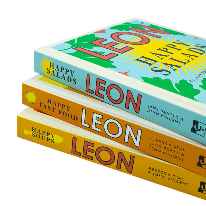 Happy Leons Collection 3 Books Set (Leon Happy Soups, Leon Happy Fast Food & Leon Happy Salads)