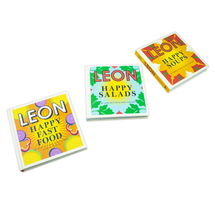 Happy Leons Collection 3 Books Set (Leon Happy Soups, Leon Happy Fast Food & Leon Happy Salads)