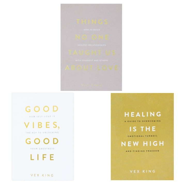 Vex King 3 Book Collection Set- Non Fiction- Paperback [Things No One Taught Us About Love, Good Vibes, Healing Is the New High