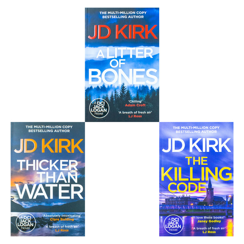 DCI Logan Crime Thrillers 3-Book Collection by JD Kirk – Gripping Mystery & Suspense Detective Series for Crime Fiction Lovers (Paperback Set)