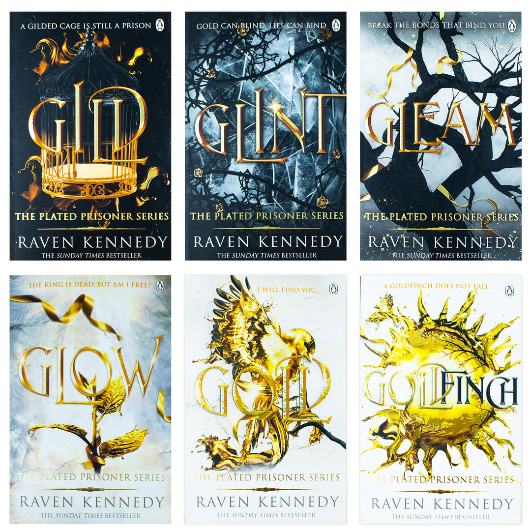 The Plated Prisoner Series By Raven Kennedy 6 Books Collection Set (Gild, Glint, Gleam, Glow, Gold and Goldfinch)