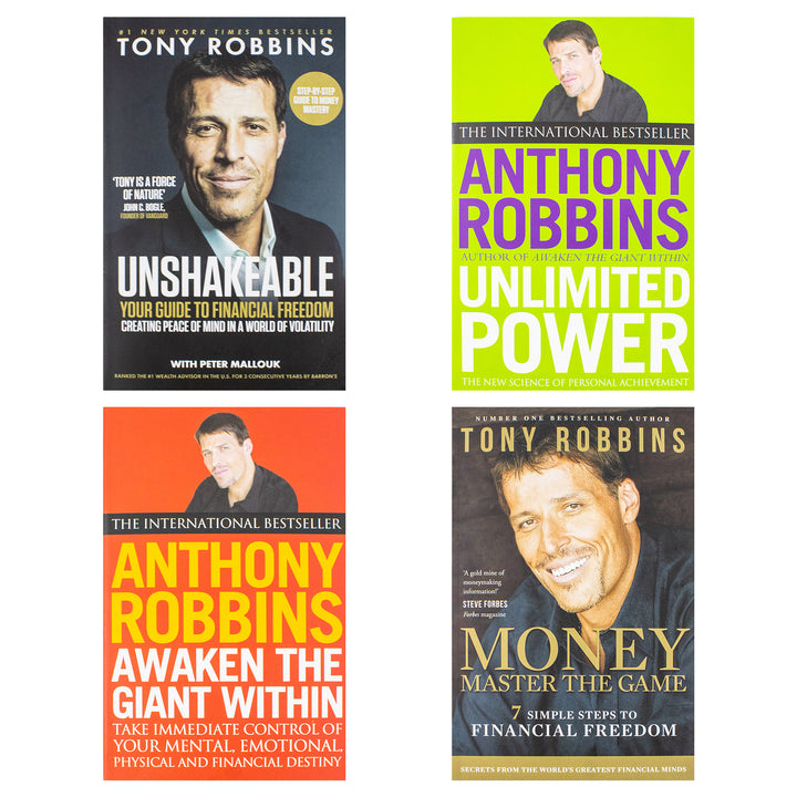 Tony Robbins Success Mastery 4 Books Collection: Money Master the Game, Unlimited Power and More - Four Bestsellers on Wealth, Mindset and Personal Achievement | Paperback