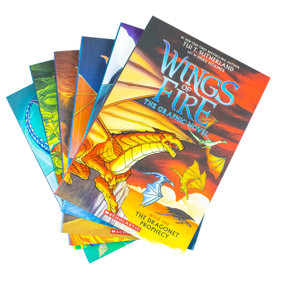 Wings of Fire Graphic Novel 1-6 Collection – Fantasy Adventure Book Set by Tui T. Sutherland | Engaging Graphic Novels for Kids, Young Readers