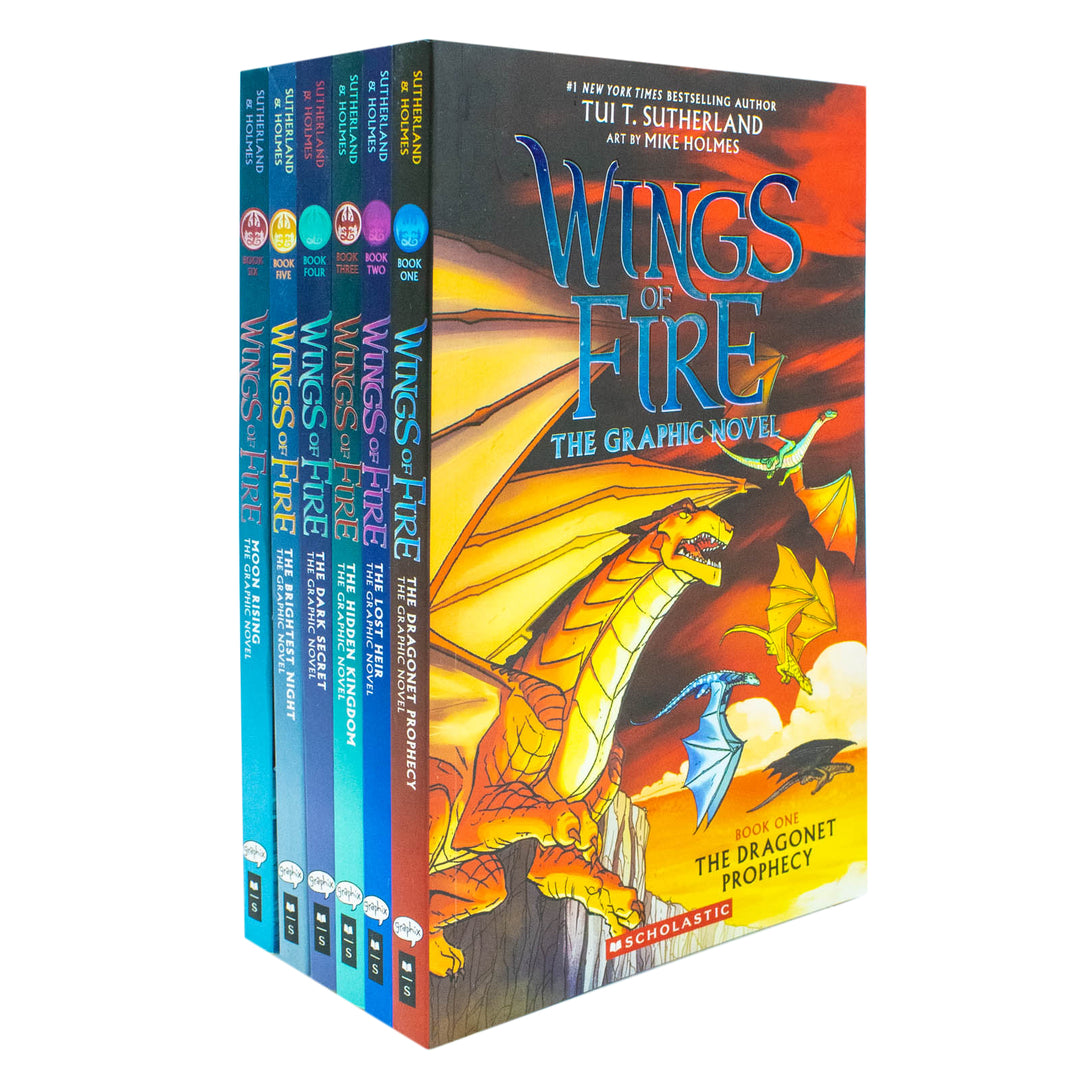 Wings of Fire Graphic Novel 1-6 Collection – Fantasy Adventure Book Set by Tui T. Sutherland | Engaging Graphic Novels for Kids, Young Readers