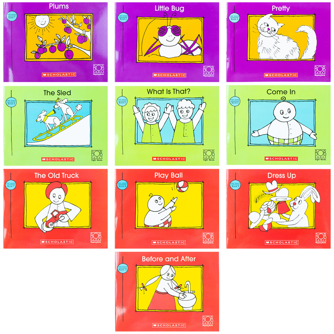 Bob Books: Sight Words First Grade (Stage 2: Emerging Reader) | 10-Book Set for Kids | Phonics, Literacy, Reading Skills, Educational & Fun Learning