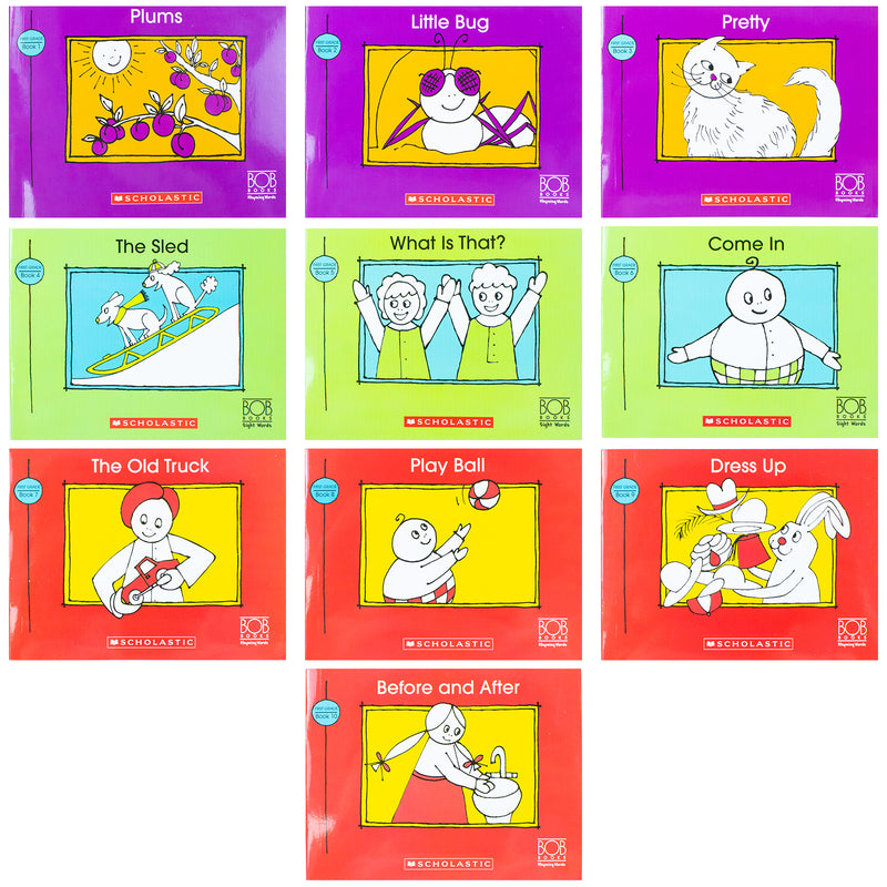Bob Books: Sight Words First Grade (Stage 2: Emerging Reader) | 10-Book Set for Kids | Phonics, Literacy, Reading Skills, Educational & Fun Learning