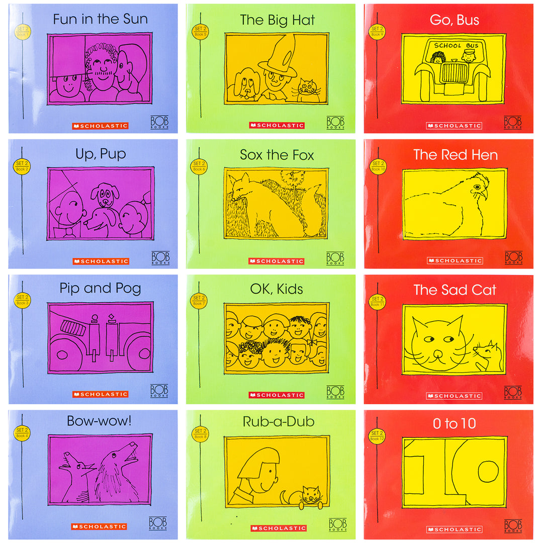 Bob Books Set 2: Advancing Beginners (Stage 2: Emerging Reader) – 12 Book Set for Early Reading | Phonics-Based Beginner Readers | Children's Literacy