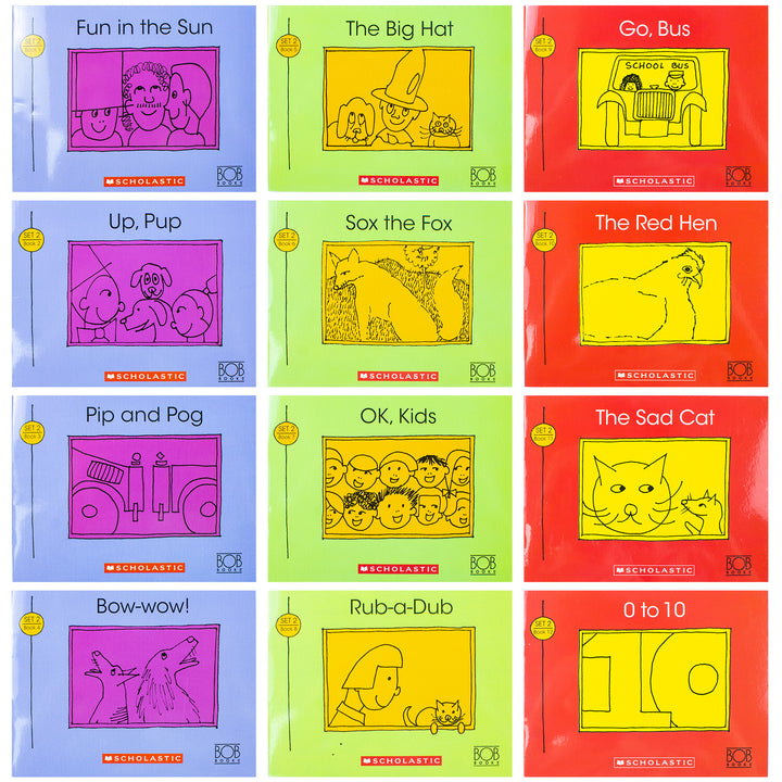 Bob Books Set 2: Advancing Beginners (Stage 2: Emerging Reader) – 12 Book Set for Early Reading | Phonics-Based Beginner Readers | Children's Literacy