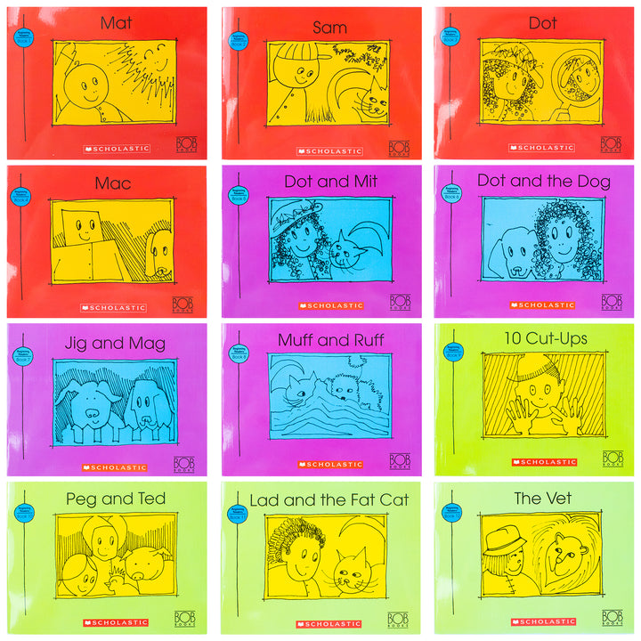 Bob Books Set 1: Beginning Readers (Stage 1: Starting to Read) | 12 Easy Books for Kids | Phonics, Literacy, Early Learning, Fun Stories & Education