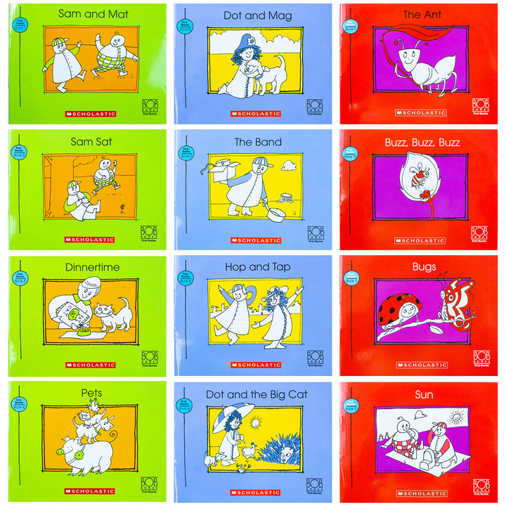 Bob Books: First Stories (Stage 1: Starting to Read) | 12-Book Set for Toddlers & Kids | Early Readers, Literacy, Fun Learning & Beginner Reading