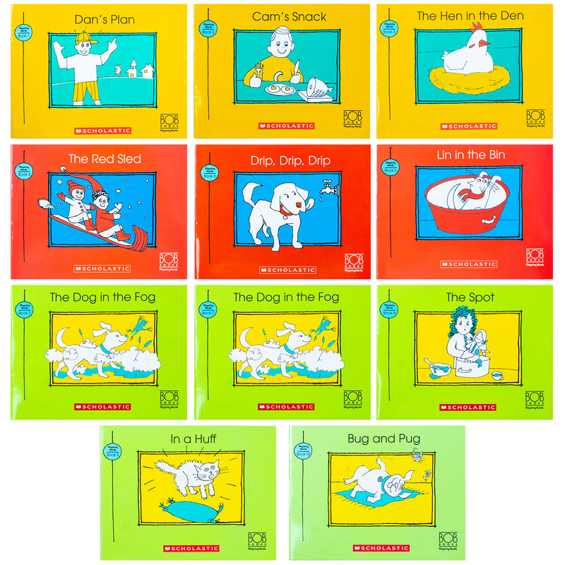 Bob Books: Rhyming Words (Stage 1: Starting To Read) 10 Books Collection Set By Scholastic