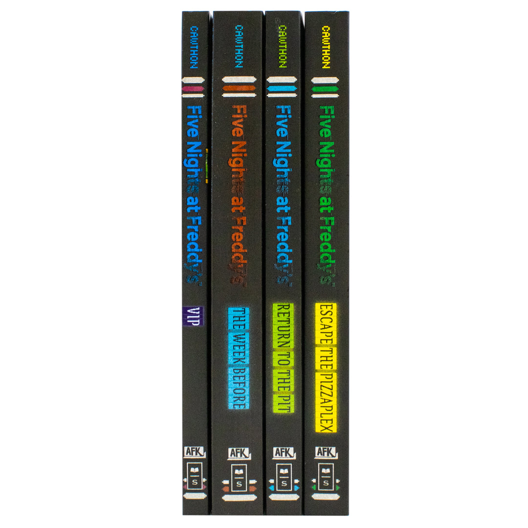 Five Nights at Freddy's: Interactive Novels 4 Books Collection Box Set by Scott Cawthon – Escape the Pizzaplex, Return to the Pit, The Week Before & VIP | Paperback
