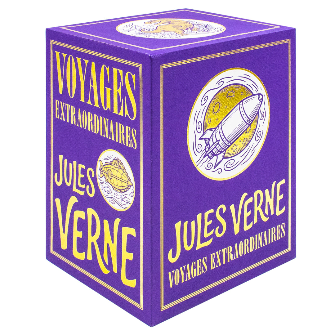 Jules Verne 7 Books Hardcover Box Set | The Mysterious Island, Around the World in Eighty Days, Twenty Thousand Leagues Under the Sea & More | Classic Adventure Fiction