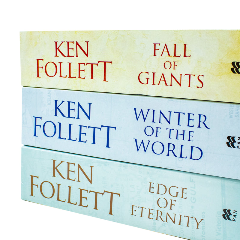 Ken Follett Century Trilogy 3-Book Paperback Set – Fall of Giants, Winter of the World, Edge of Eternity | Epic Historical Fiction, War & Family Saga