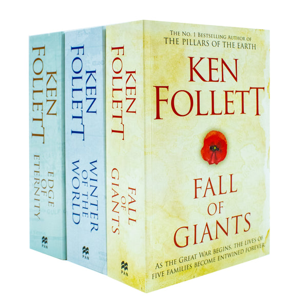 Ken Follett Century Trilogy 3-Book Paperback Set – Fall of Giants, Winter of the World, Edge of Eternity | Epic Historical Fiction, War & Family Saga