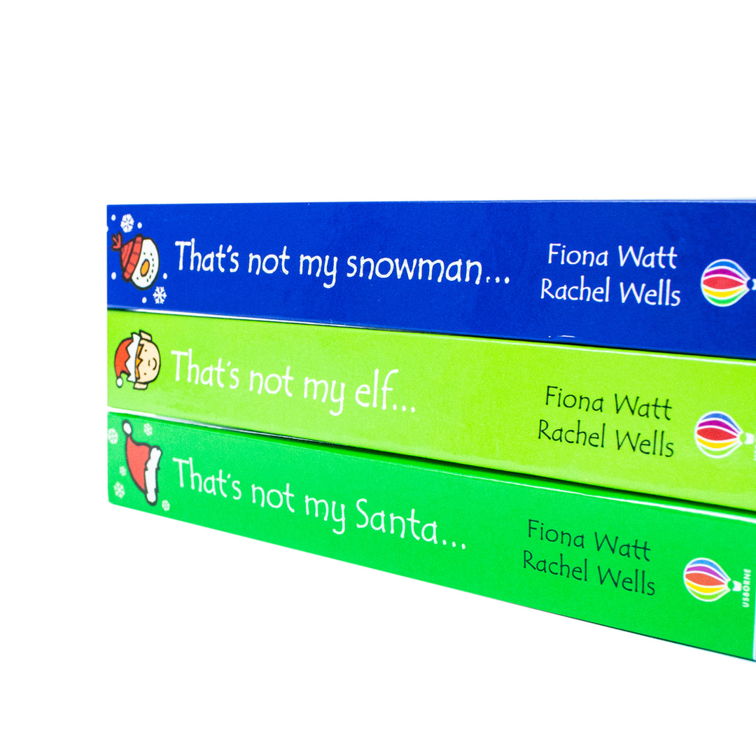 Thats Not My Christmas Collection 3 Books Set Touchy-Feely Santa, Elf, Snowman