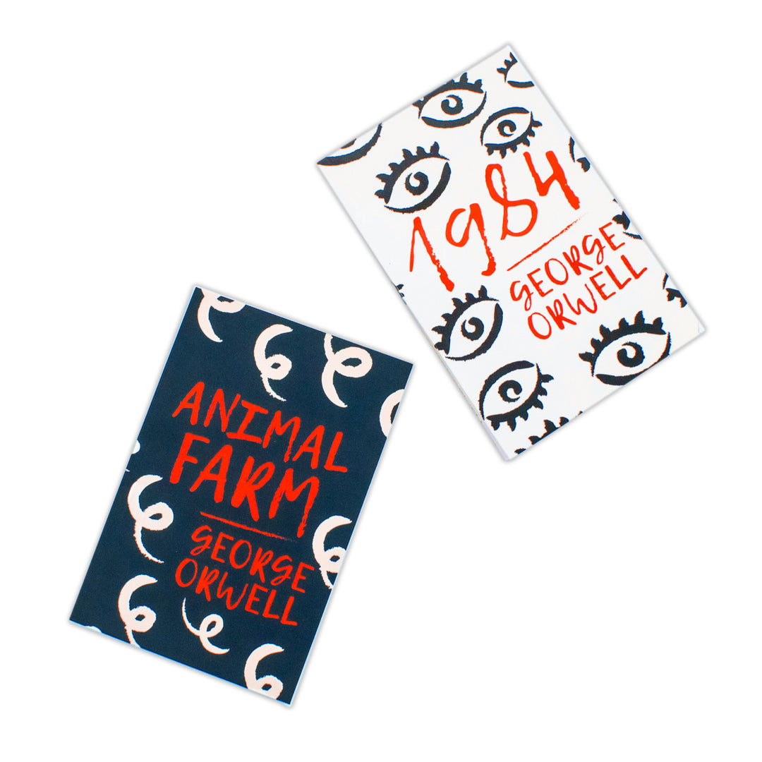 George Orwell 2 Books Set Collection, Animal Farm, 1984 Big Brother is watching