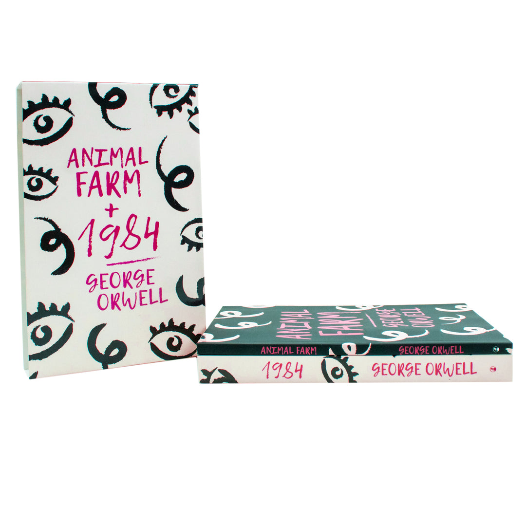 George Orwell 2 Books Set Collection, Animal Farm, 1984 Big Brother is watching