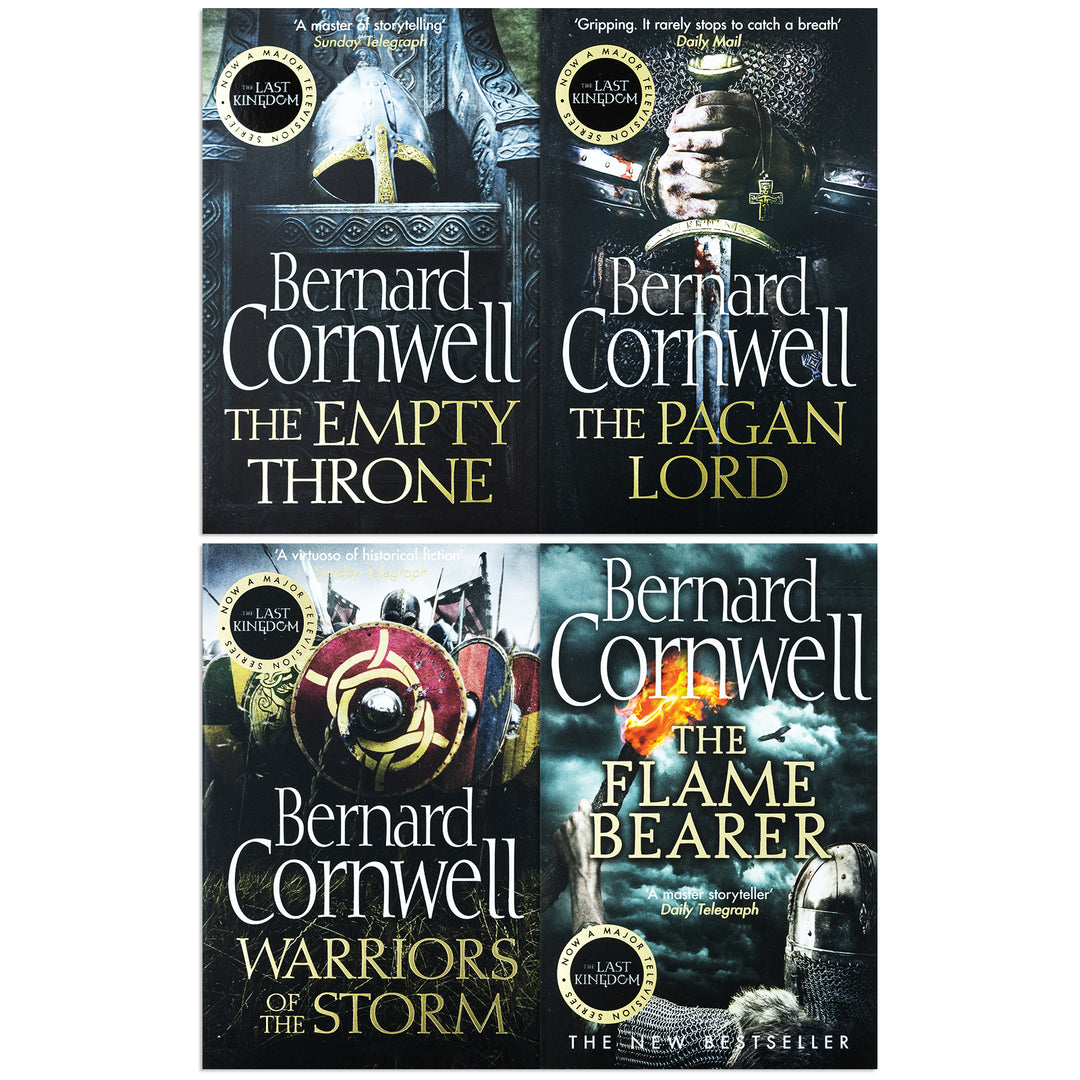 Bernard Cornwell 4 book Set Collection (Empty Throne, Pagan Lord ,Warriors Storm, Flame Bearer)