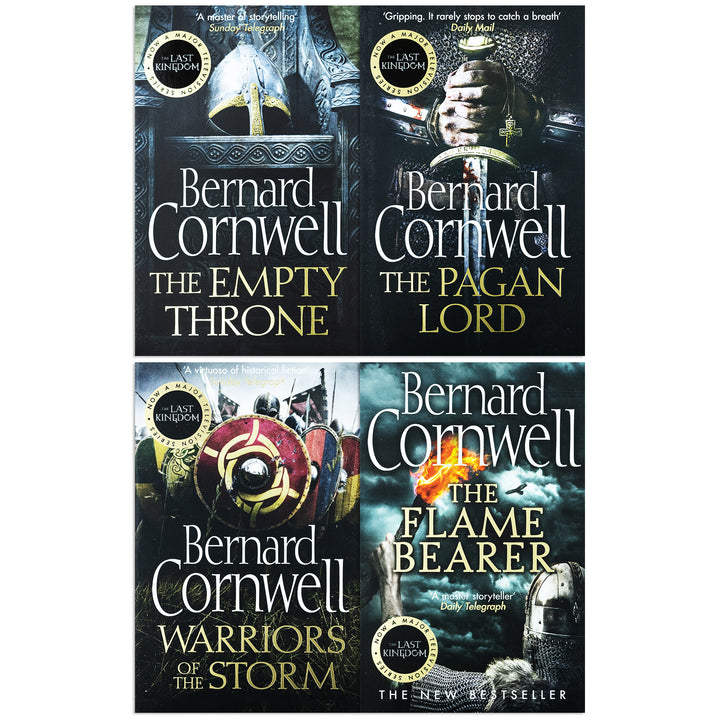 Bernard Cornwell 4 book Set Collection (Empty Throne, Pagan Lord ,Warriors Storm, Flame Bearer)