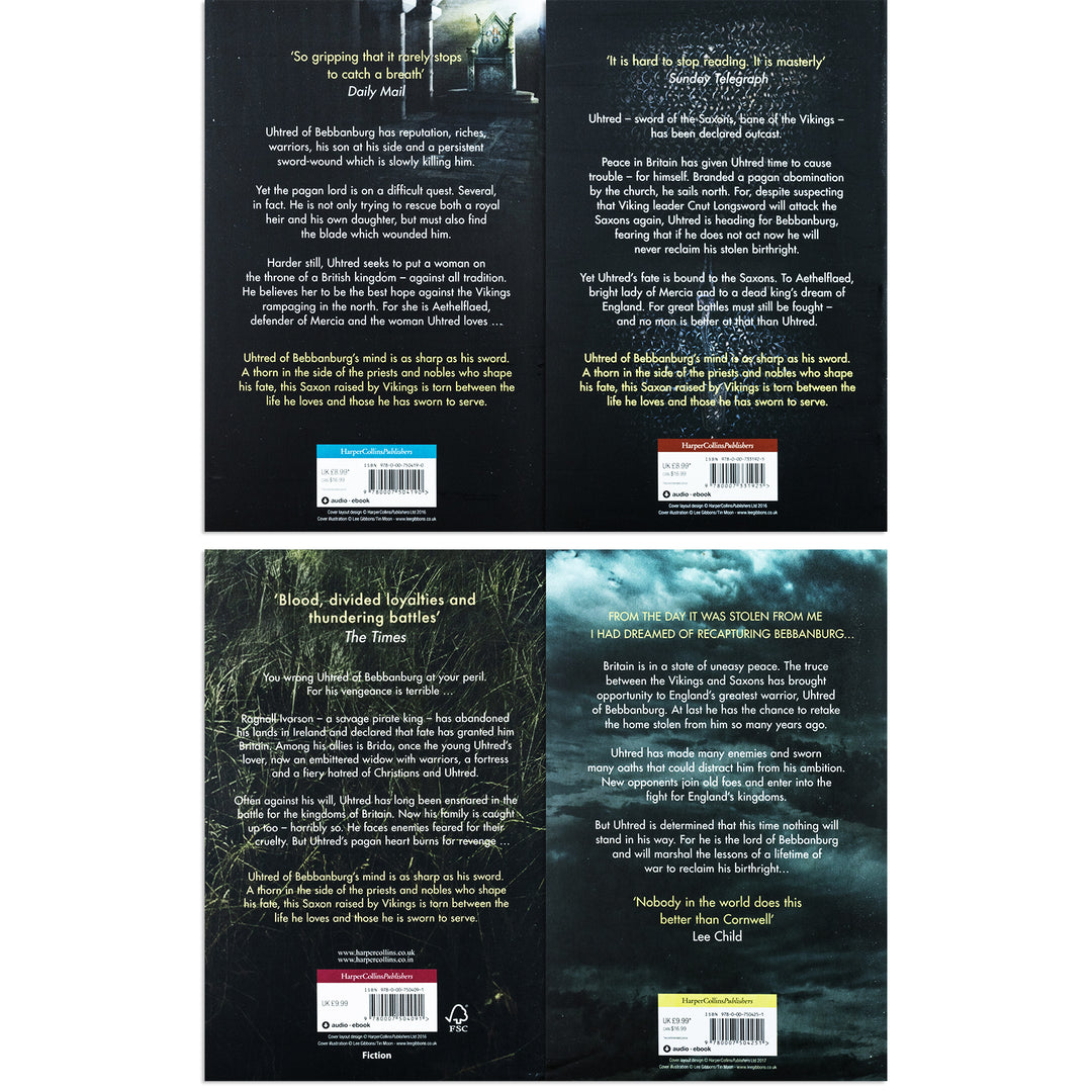 Bernard Cornwell 4 book Set Collection (Empty Throne, Pagan Lord ,Warriors Storm, Flame Bearer)